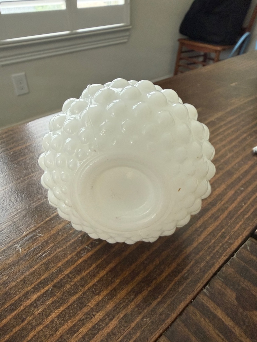 White Hobnail Glass Bud Vase - Brand Unspecified - Picture 2 of 2